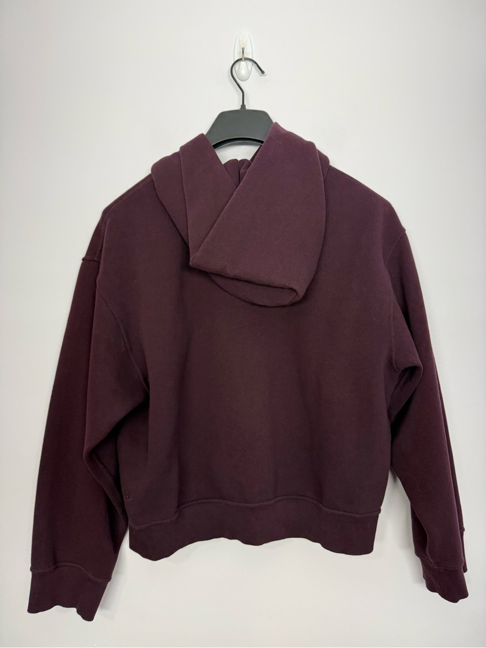 72: Lululemon Womens Steady State Oversized Hoodie Black Plum Size Medium - Picture 3 of 4